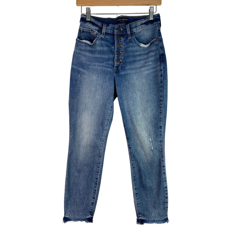Lucky Brand Women's Size 4/27 High Rise Crop Bridgette Denim Stretch‎ Jeans *
